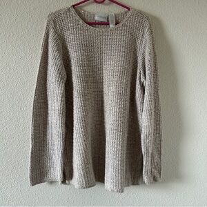 Liz Claiborne Gilmore Minimalist Contemporary waffle Knit sweater women’s Large